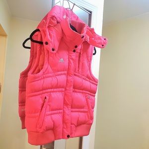 Adidas originals puffer vest with hoodie